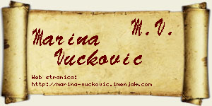 Marina Vučković vizit kartica